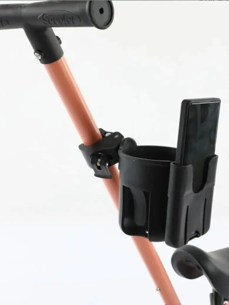 Porta Borraccia e Telefono Universale per Passeggino - Organizer Mani Libere con Doppio Portabicchiere