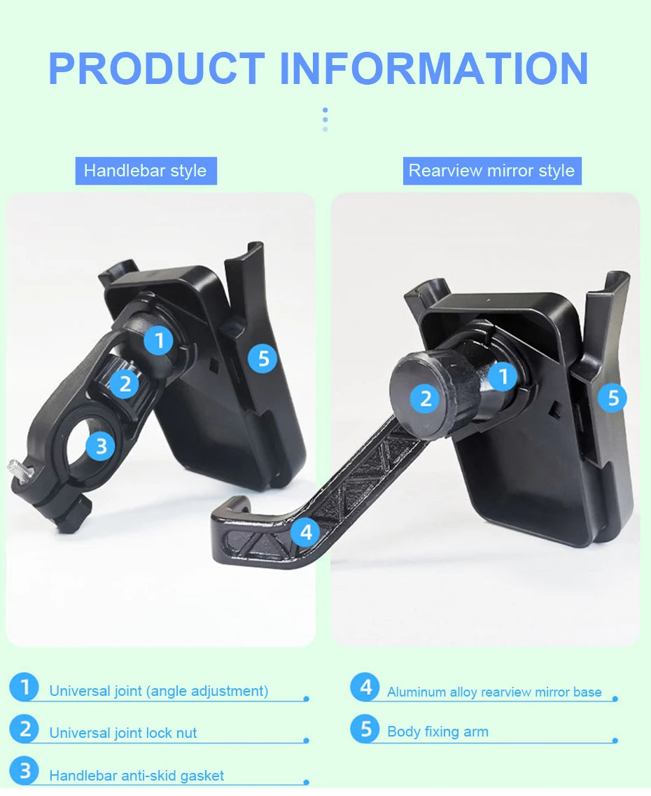 Supporto Cellulare Universale per Passeggino - Mani Libere e Rotazione 360° per Intrattenere il Bebè