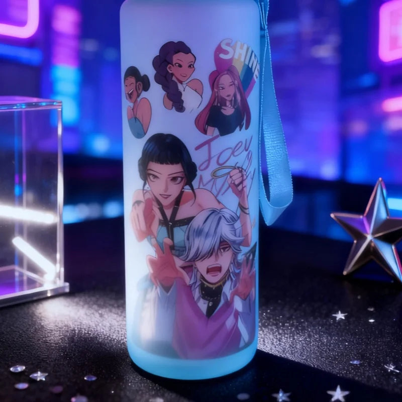 Borraccia Demon Hunters Kpop per Bambini - Bottiglia Acqua Cartoon Kawaii Sicura e Atossica Grande Capacità