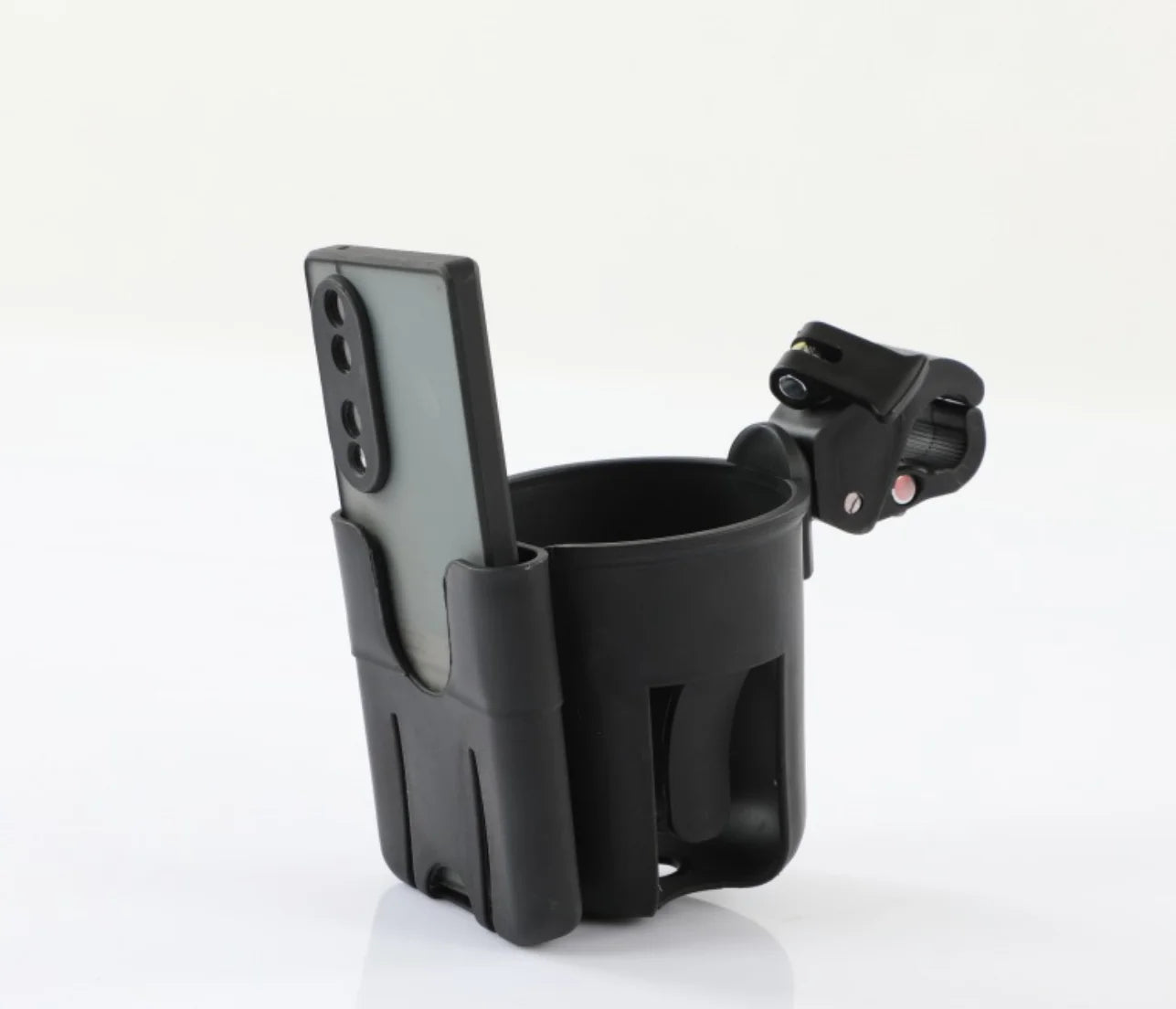 Porta Borraccia e Telefono Universale per Passeggino - Organizer Mani Libere con Doppio Portabicchiere