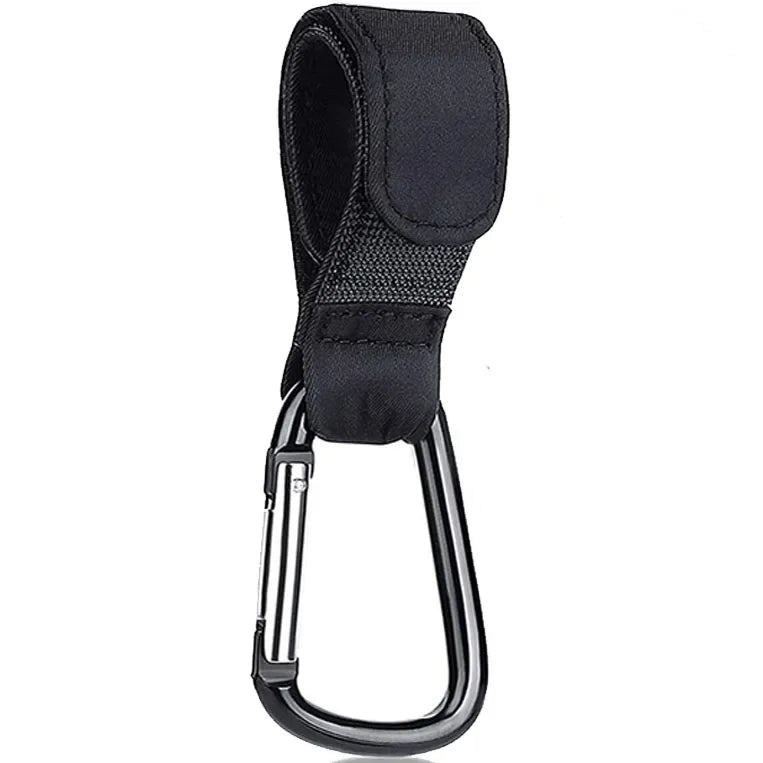 Ganci Moschettone per Passeggino in Alluminio - Organizer Borse Spesa e Zaini Mani Libere