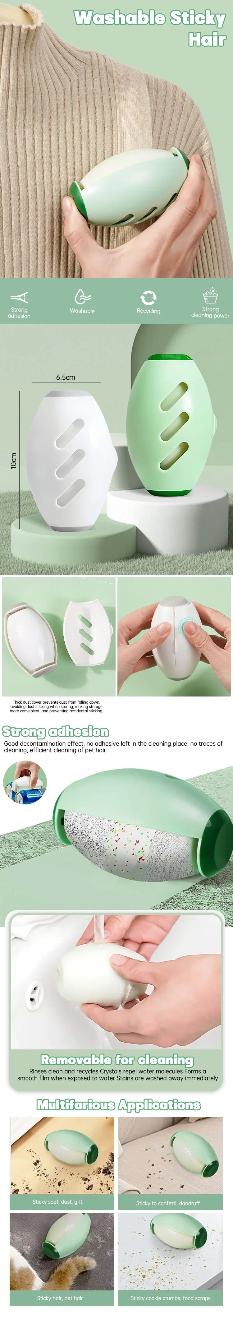 Set 2 Rulli Levapelucchi Riutilizzabili - Elimina Peli e Pelucchi da Vestiti Senza Ricambi