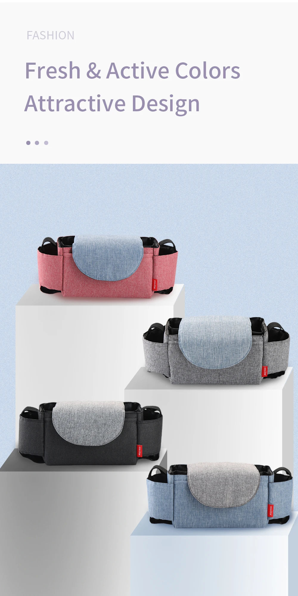 Borsa Organizer Termica per Passeggino - Soluzione Pratica per Biberon e Accessori Bebè