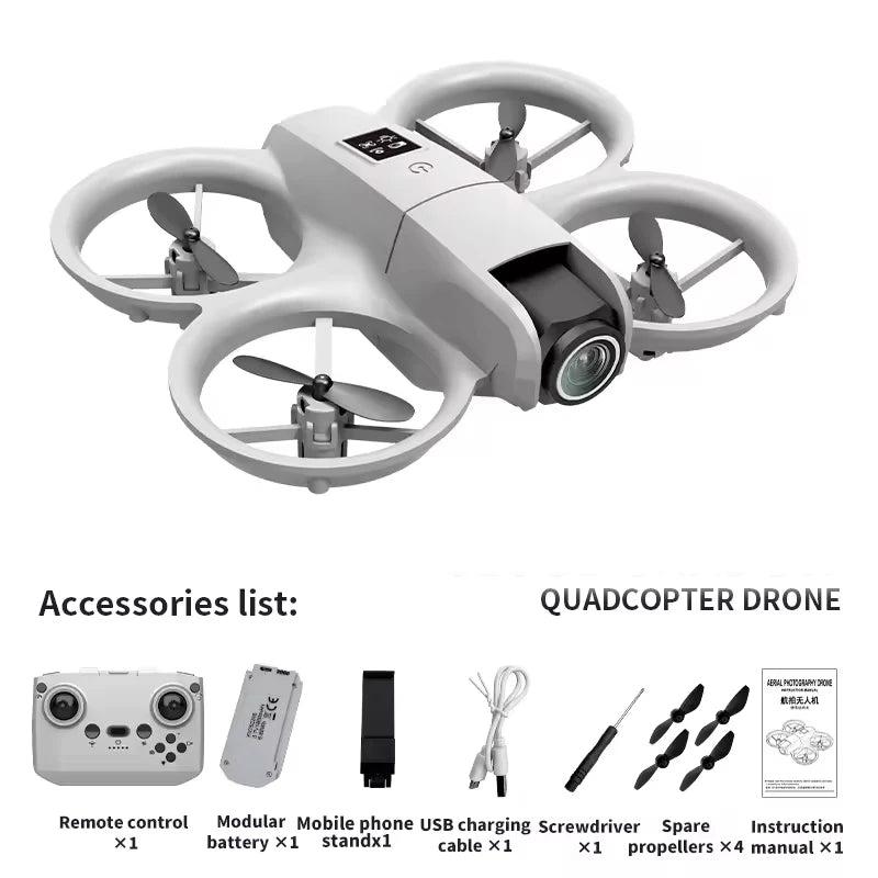 Nuovo Mini Drone WIFI FPV con Telecamera 4K Professionale, Luci Colorate, Pieghevole, Quadricottero RC, Giocattolo