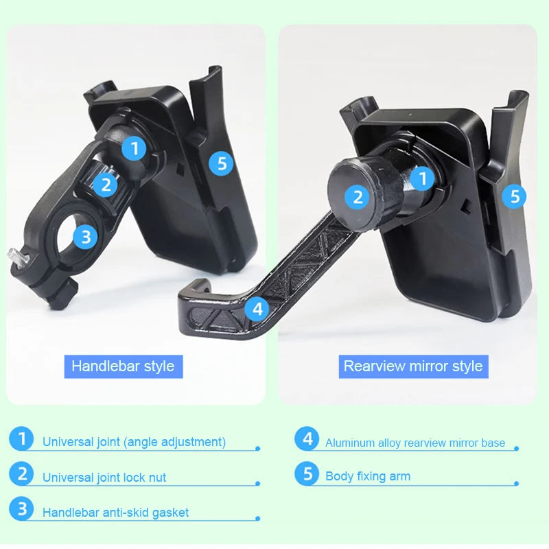 Supporto Cellulare Universale per Passeggino - Mani Libere e Rotazione 360° per Intrattenere il Bebè