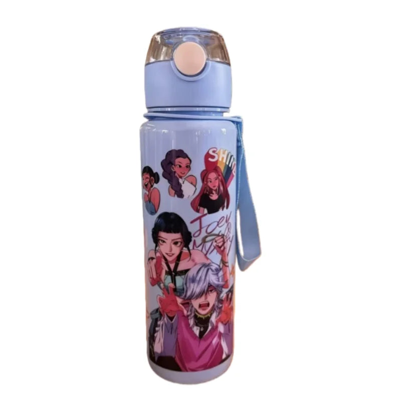 Borraccia Demon Hunters Kpop per Bambini - Bottiglia Acqua Cartoon Kawaii Sicura e Atossica Grande Capacità