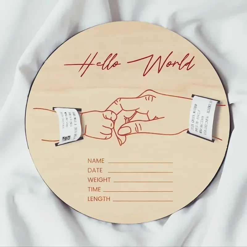 Bracciale Ricordo Nascita Personalizzato - Portafoto Inciso con Nome Bebè e Data per Keepsake Neonato