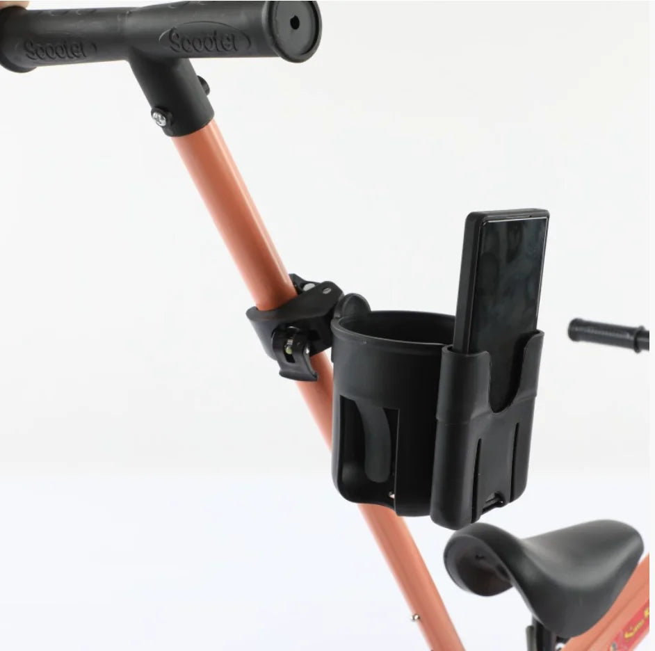 Porta Borraccia e Telefono Universale per Passeggino - Organizer Mani Libere con Doppio Portabicchiere