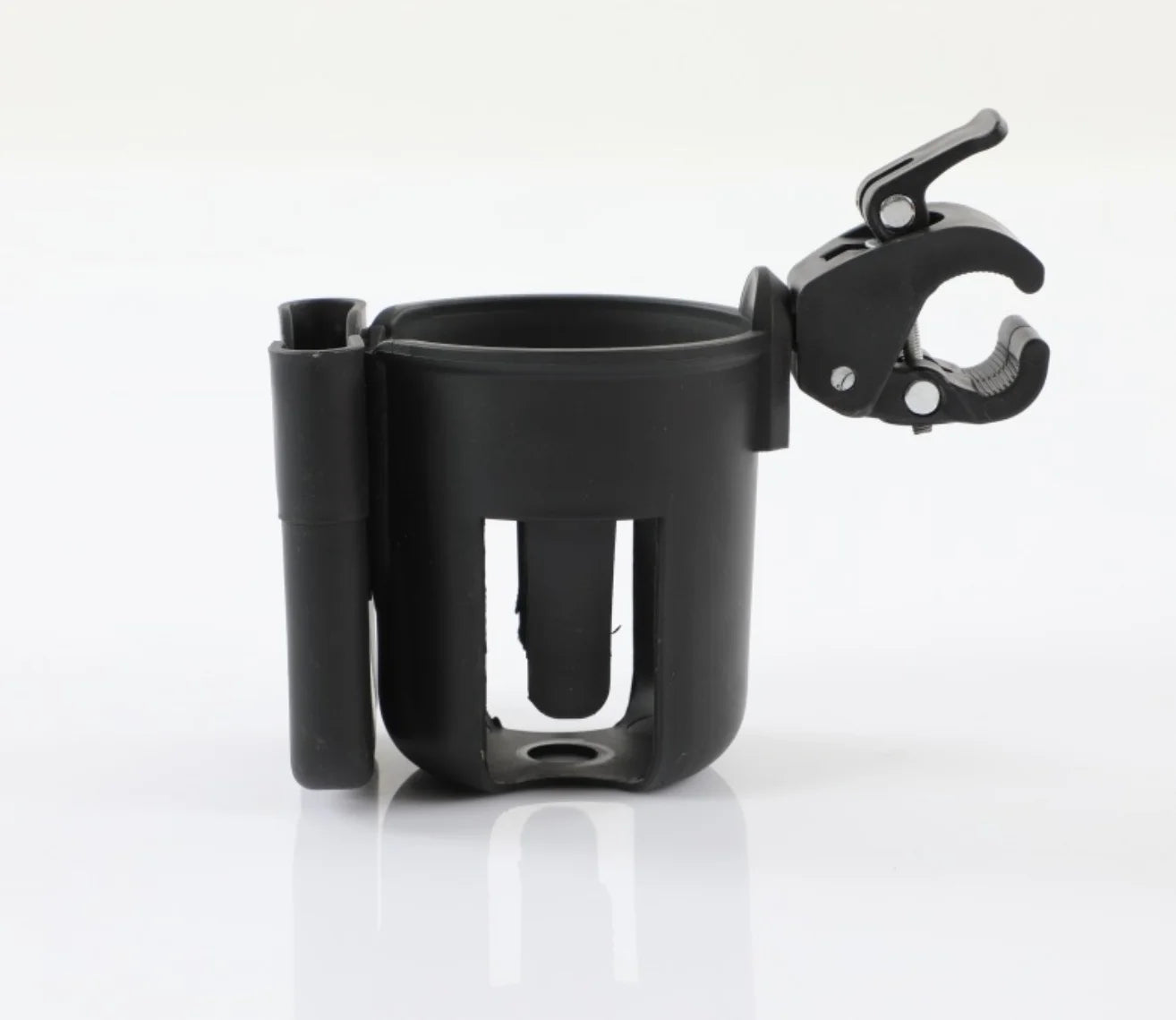 Porta Borraccia e Telefono Universale per Passeggino - Organizer Mani Libere con Doppio Portabicchiere