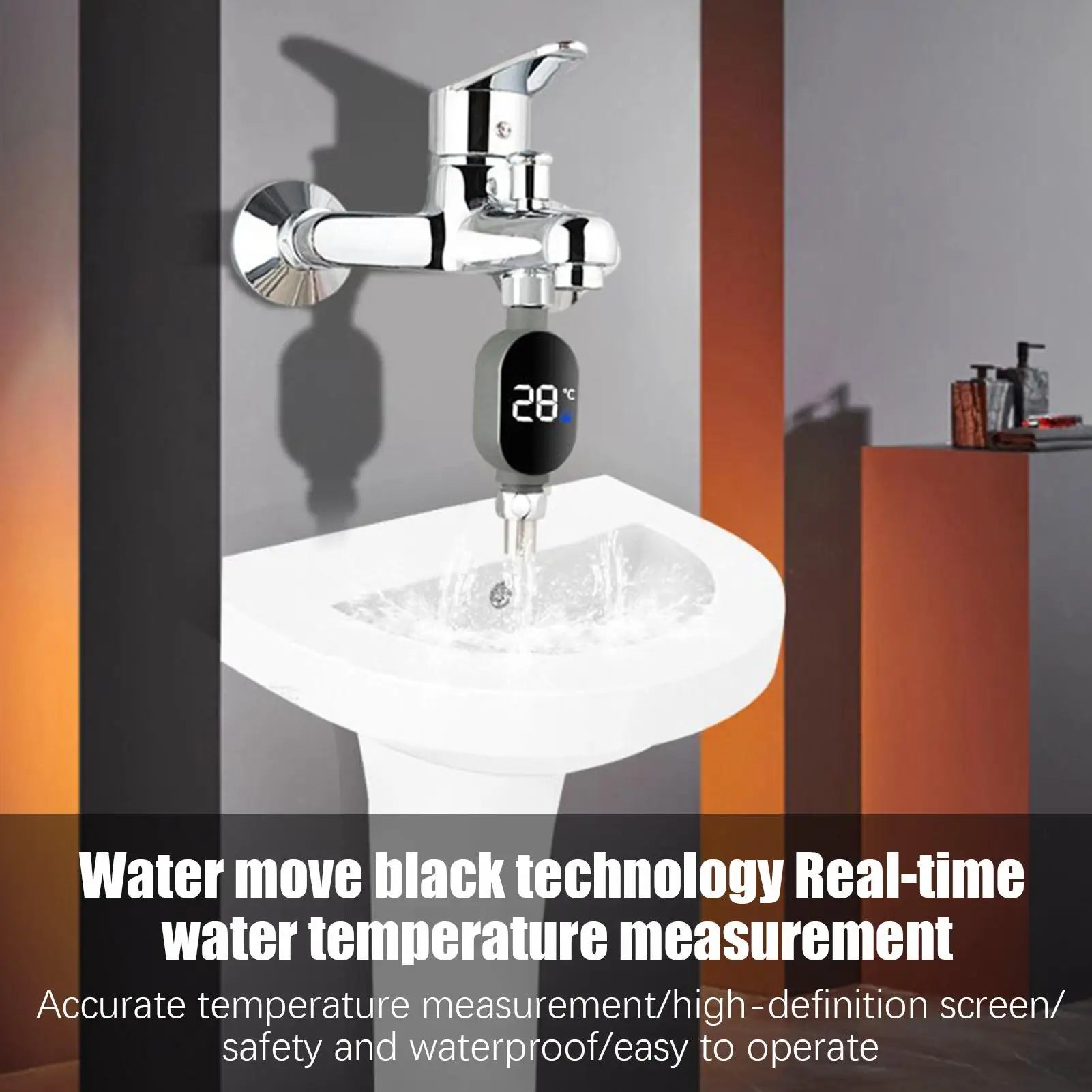 Termometro Digitale LED per Doccia - Monitor Temperatura Acqua Sicuro per Bagnetto Neonati e Bambini