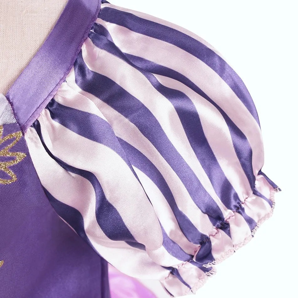 Costume Rapunzel Bambina 3-8 Anni - Vestito Principessa per Carnevale, Feste e Compleanni