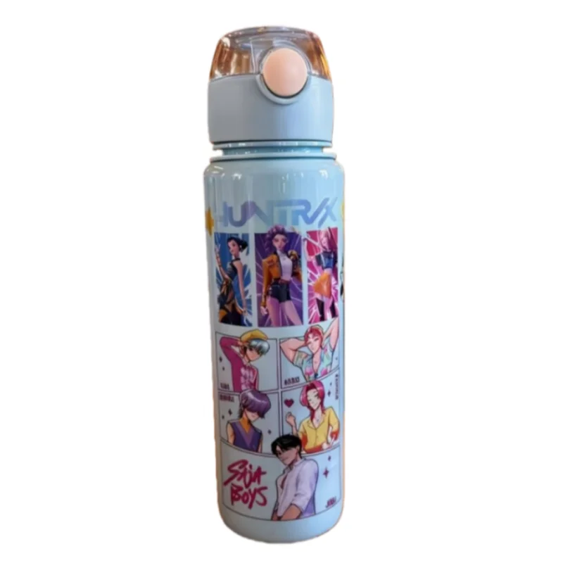 Borraccia Demon Hunters Kpop per Bambini - Bottiglia Acqua Cartoon Kawaii Sicura e Atossica Grande Capacità