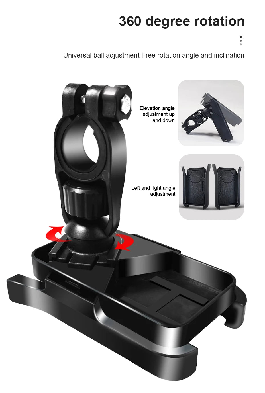 Supporto Cellulare Universale per Passeggino - Mani Libere e Rotazione 360° per Intrattenere il Bebè