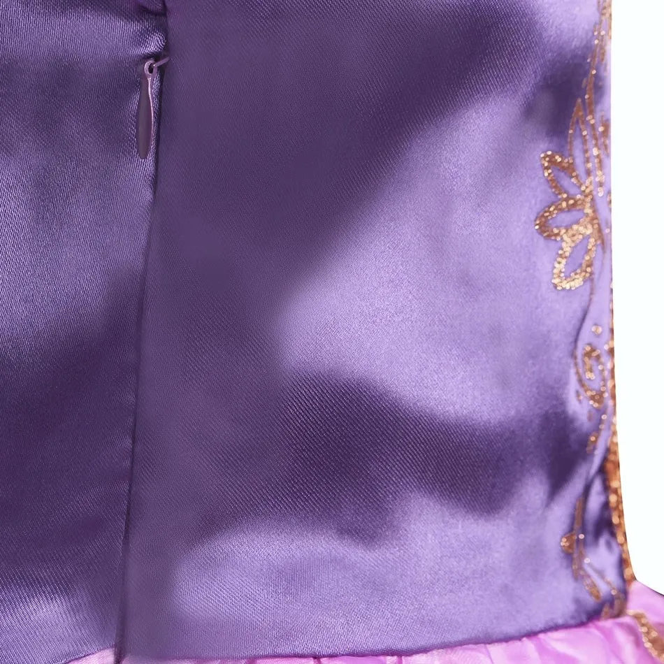 Costume Rapunzel Bambina 3-8 Anni - Vestito Principessa per Carnevale, Feste e Compleanni