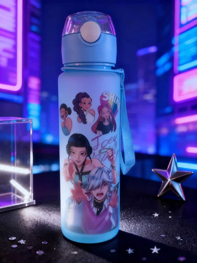 Borraccia Demon Hunters Kpop per Bambini - Bottiglia Acqua Cartoon Kawaii Sicura e Atossica Grande Capacità