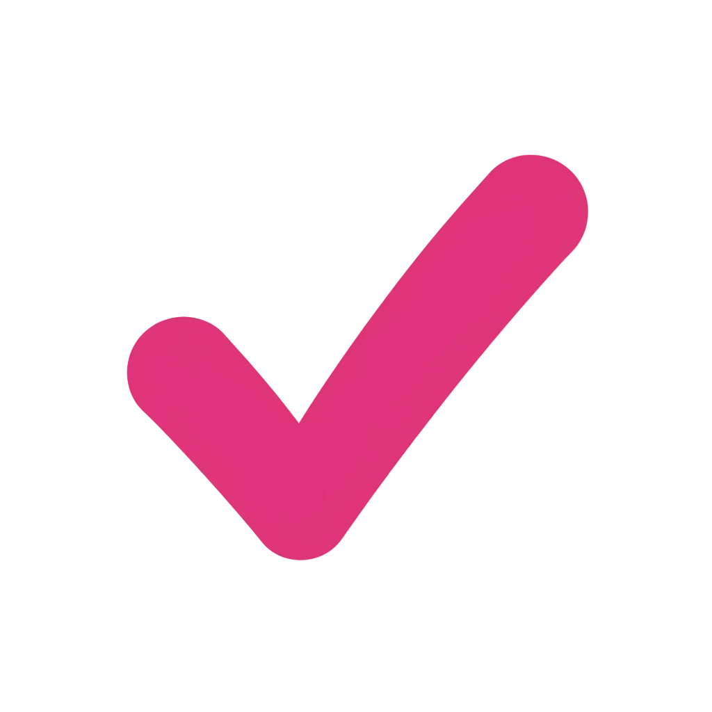 ✅  genera questa emoji ma di colore fucsia